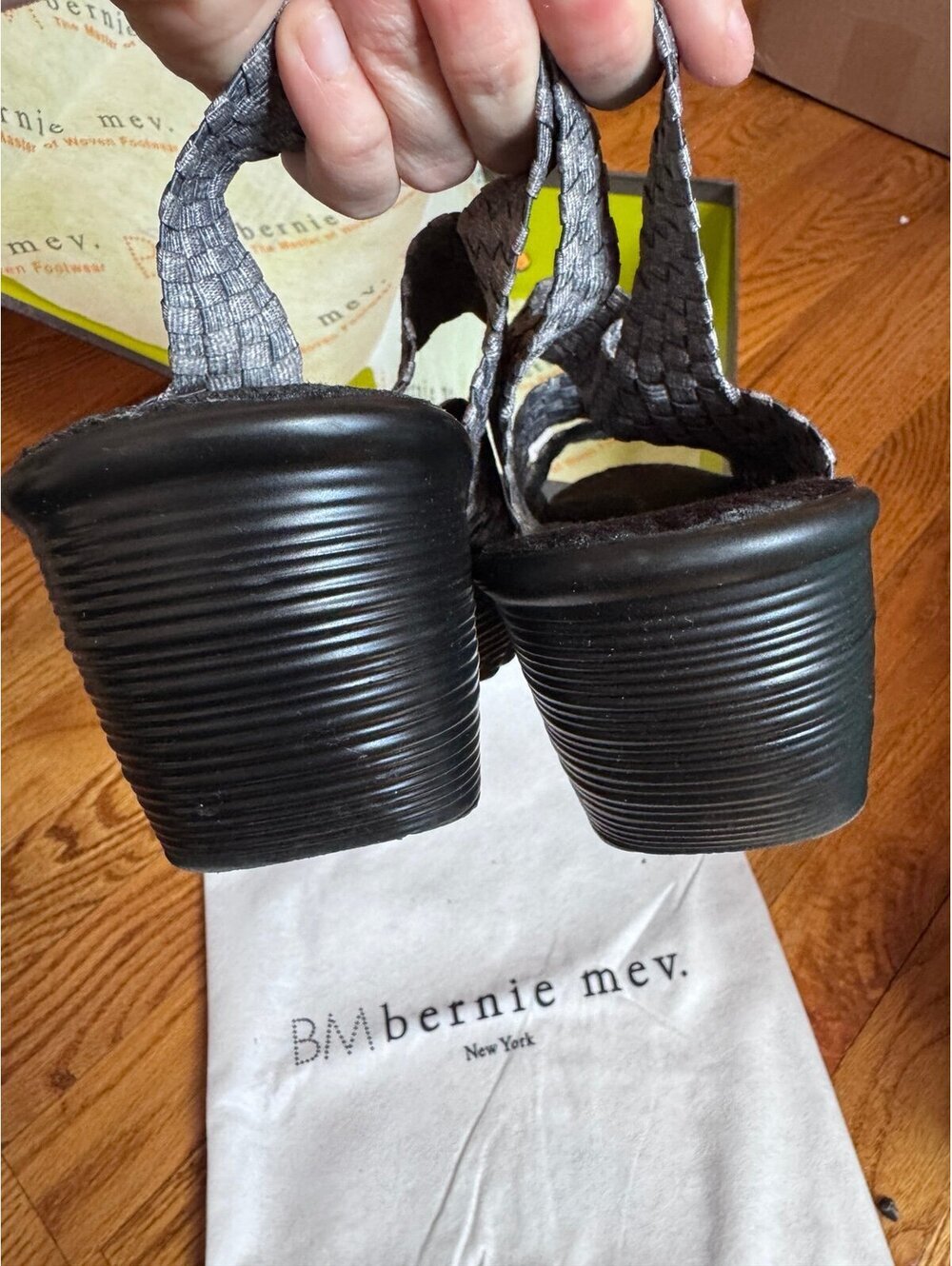 Bernie Mev. Grey Wedges View 5